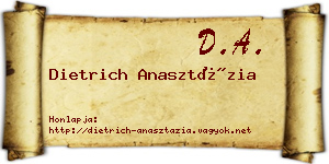 Dietrich Anasztázia névjegykártya